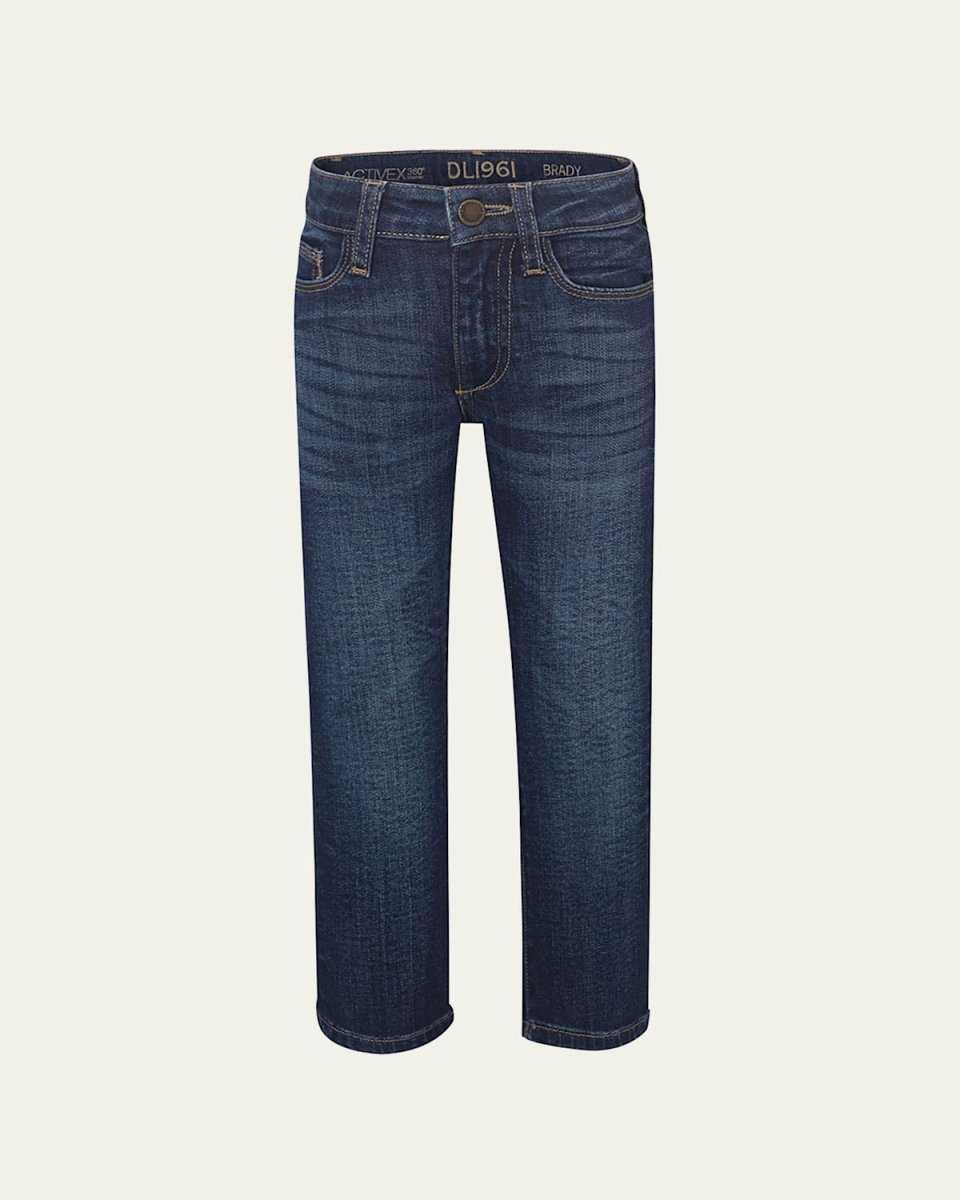 Boy's Brady Straight Leg Dark Rinse Jeans, Size 8-14